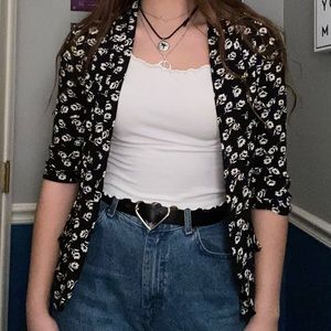 Grunge Floral Shrug Top (w/ pockets!)